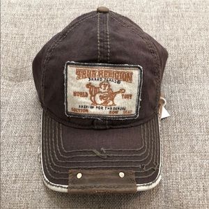True religion men’s cap hat coffee vintage NWT